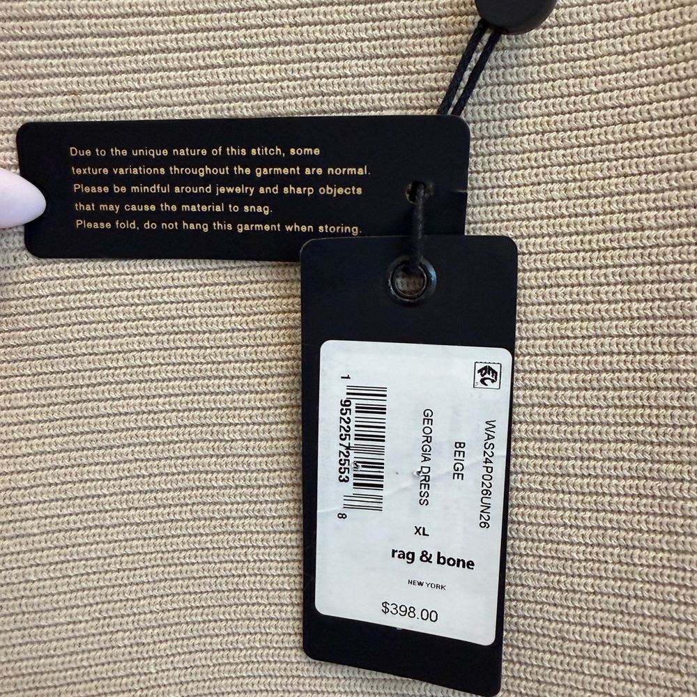 NWT Rag & Bone Georgia Cream Cotton-Blend Midi Dress - Picture 7 of 14